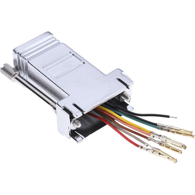 RS PRO D Sub Adapter Female 9 Way D-Sub to Female RJ45