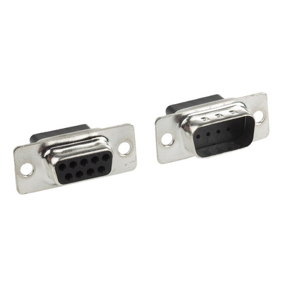 RS PRO D Sub Adapter Male 9 Way D-Sub to Female 9 Way D-Sub