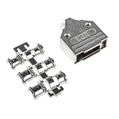 MH Connectors MHDM Series Zinc D Sub Backshell, 15 Way, Strain Relief