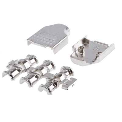 MH Connectors MHDM35 Series Zinc Angled D Sub Backshell, 9 Way, Strain Relief