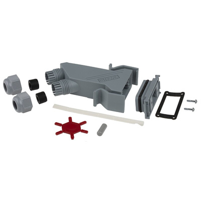 Phoenix Contact VS-09-SET-STD Series Polyamide 45 ° D Sub Backshell, 9 Way