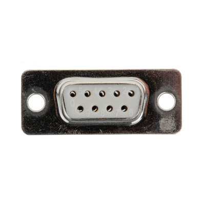 RS PRO 9 Way Panel Mount D-sub Connector Socket, 2.8mm Pitch