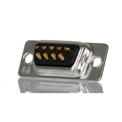 RS PRO 9 Way Panel Mount D-sub Connector Socket, 2.77mm Pitch