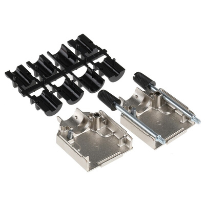 TE Connectivity ADK Series Zinc D Sub Backshell, 9 Way, Strain Relief