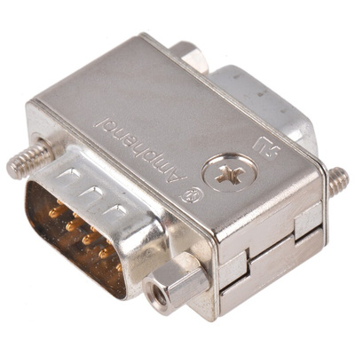 Amphenol ICC D Sub Adapter Male 9 Way D-Sub to Female 9 Way D-Sub