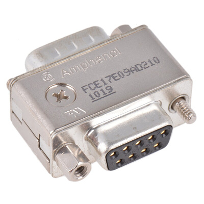 Amphenol ICC D Sub Adapter Male 9 Way D-Sub to Female 9 Way D-Sub