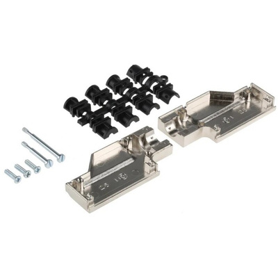 MH Connectors MHDCMR Series Zinc Right Angle D Sub Backshell, 25 Way, Strain Relief