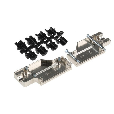 MH Connectors MHDCMR Series Zinc Right Angle D Sub Backshell, 25 Way, Strain Relief