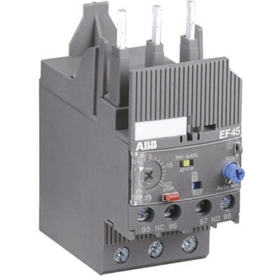 ABB Electronic Overload Relay - 1NO/1NC, 15 → 45 A F.L.C, 1.5 A dc, 3 A ac Contact Rating, 600 V ac/dc, 3P