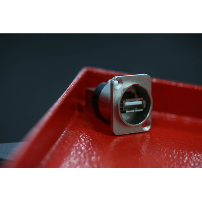 RS PRO Straight, Panel Mount, Socket Type A to B 2.0 USB Connector