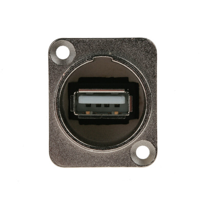 RS PRO Straight, Panel Mount, Socket Type A to B 2.0 USB Connector