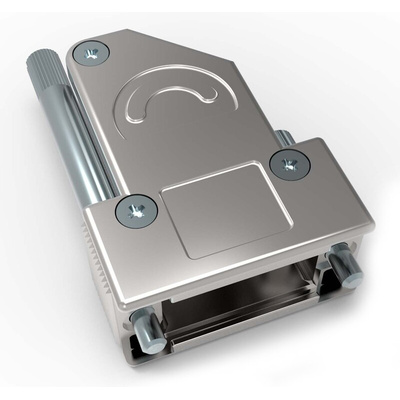 TE Connectivity Die Cast Zinc Angled D Sub Backshell, 9, 15 Way