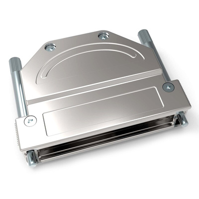 TE Connectivity Die Cast Zinc Angled D Sub Backshell, 37, 42 Way