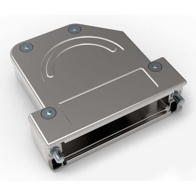 TE Connectivity Die Cast Zinc Angled D Sub Backshell, 25, 44 Way