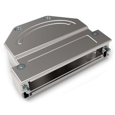 TE Connectivity Die Cast Zinc Angled D Sub Backshell, 37, 62 Way