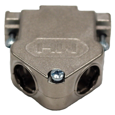 MH Connectors MHDU45 Series Zinc Angled D Sub Backshell, 15 Way, Strain Relief