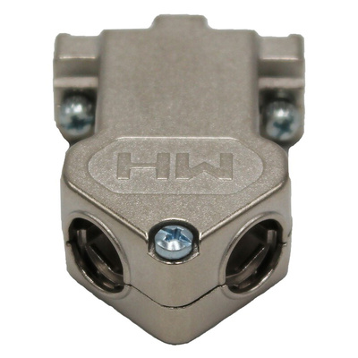 MH Connectors MHDU45 Series Zinc Angled D Sub Backshell, 9 Way, Strain Relief