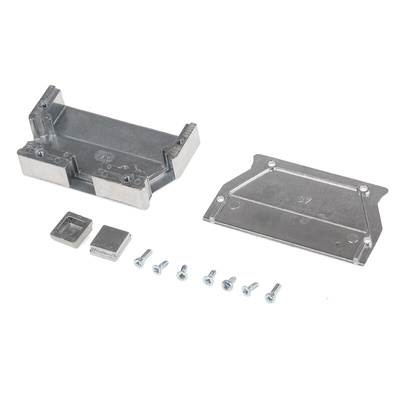Harting D-Sub, InduCom Series Metal Angled, Straight D Sub Backshell, 37 Way