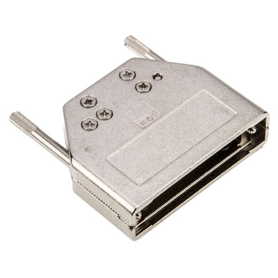 Amphenol FCI 8655MH Series Die Cast Zinc D-sub Connector Backshell, 25 Way, Strain Relief