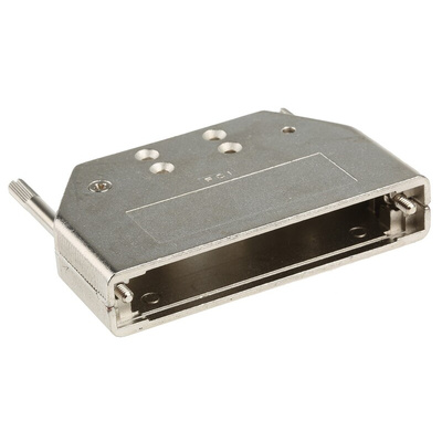 Amphenol FCI 8655MH Series Die Cast Zinc D-sub Connector Backshell, 37 Way, Strain Relief