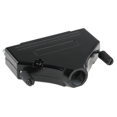 MH Connectors MHDTZK-BK Series Zinc D Sub Backshell, 37 Way, Strain Relief