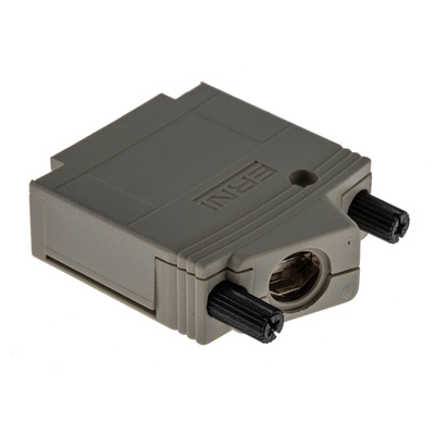 ERNI KSG 200 Series Nickel Plated Right Angle D Sub Backshell, 15 Way