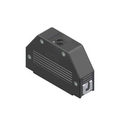 CONEC 16 Series ABS D Sub Backshell, 50 Way, Strain Relief