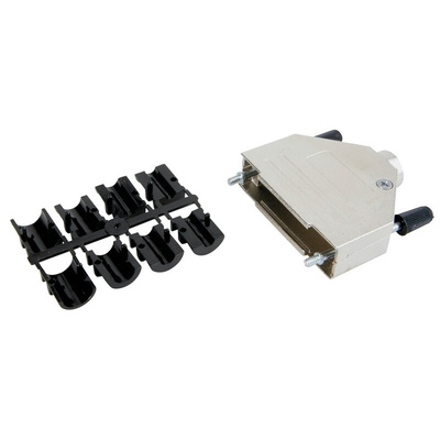 CONEC 165X Series Zinc Alloy D Sub Backshell, 15 Way, Strain Relief