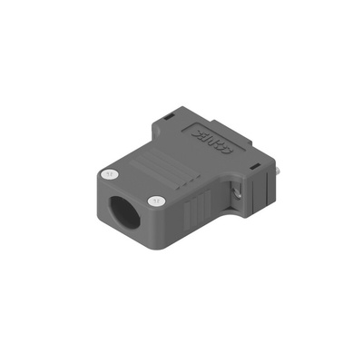 CONEC 165X Series Plastic D Sub Backshell, 15 Way, Strain Relief