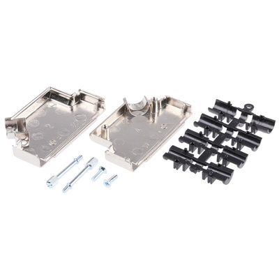MH Connectors MHD45ZK Series Zinc Angled D Sub Backshell, 37 Way, Strain Relief
