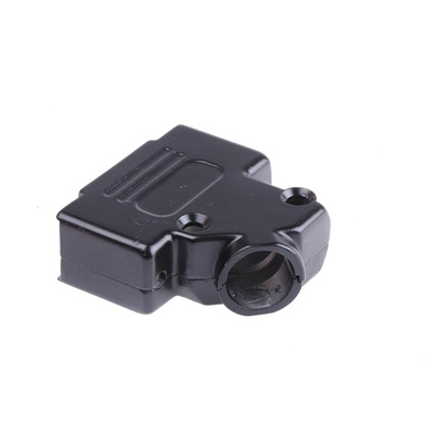 MH Connectors MHD45ZK-BK Series Zinc Angled D Sub Backshell, 15 Way, Strain Relief