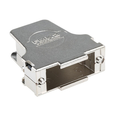 FCT from Molex FMK Series Die Cast Zinc Angled D Sub Backshell, 15 Way, Strain Relief