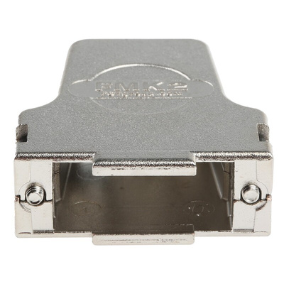 FCT from Molex FMK Series Die Cast Zinc Angled D Sub Backshell, 15 Way, Strain Relief