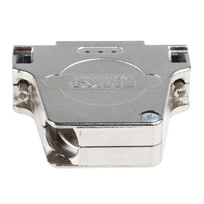 FCT from Molex FMK Series Die Cast Zinc Angled D Sub Backshell, 25 Way, Strain Relief