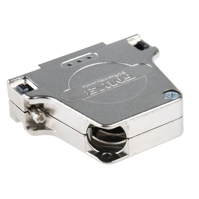 FCT from Molex FMK Series Die Cast Zinc Angled D Sub Backshell, 25 Way, Strain Relief
