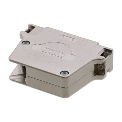 FCT from Molex FMK Series Die Cast Zinc Angled D Sub Backshell, 37 Way, Strain Relief
