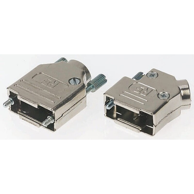 MH Connectors MHD45PK Series ABS Angled D Sub Backshell, 37 Way, Strain Relief