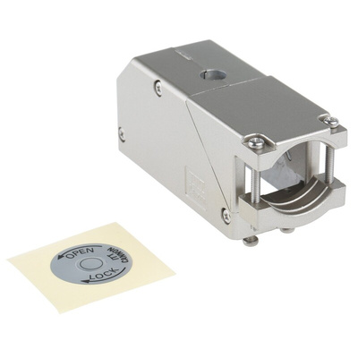 ITT Cannon DL, DLM Series Aluminium D Sub Backshell, 60 Way, Strain Relief