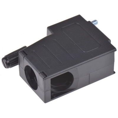 MH Connectors MHDSSK-T/P Series ABS Angled, Straight D Sub Backshell, 9 Way, Strain Relief