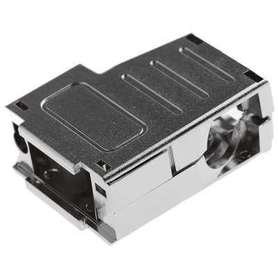 MH Connectors MHDSSK-T/M Series ABS Angled, Straight D Sub Backshell, 9 Way, Strain Relief