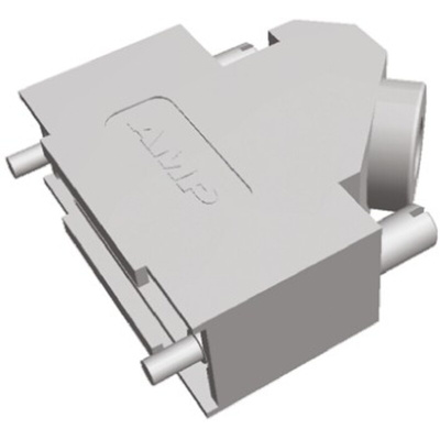 TE Connectivity ADK Series Zinc Angled D Sub Backshell, 15 Way, Strain Relief