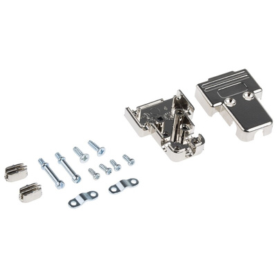 MH Connectors MHTRI-M Series ABS Angled, Straight D Sub Backshell, 9 Way, Strain Relief