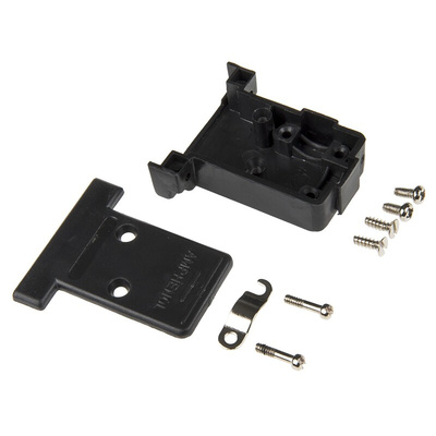 Amphenol ICC Polymer Angled, Straight D Sub Backshell, 15 Way