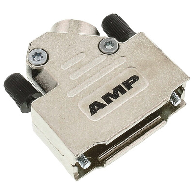 TE Connectivity ADK Series Zinc Angled D Sub Backshell, 15 Way, Strain Relief