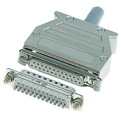 Harting D-sub Series Thermoplastic Right Angle D Sub Backshell, 9 Way, Strain Relief