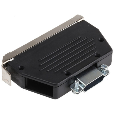 MH Connectors MHED Series Thermoplastic Angled, Straight D Sub Backshell, 37 Way, Strain Relief