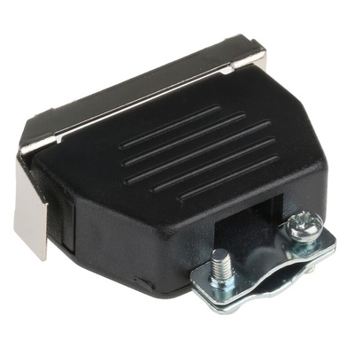 MH Connectors MHED Series Thermoplastic Angled, Straight D Sub Backshell, 15 Way, Strain Relief