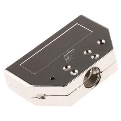 Amphenol ICC 8655MH Series Die Cast Zinc D Sub Backshell, 50 Way, Strain Relief
