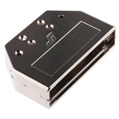 Amphenol ICC 8655MH Series Die Cast Zinc D Sub Backshell, 50 Way, Strain Relief