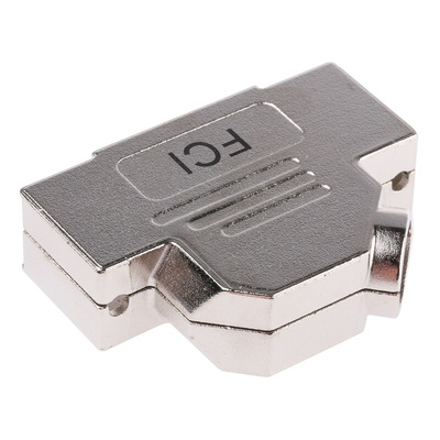 Amphenol ICC 8655MHR Series Die Cast Zinc Angled D Sub Backshell, 25 Way, Strain Relief